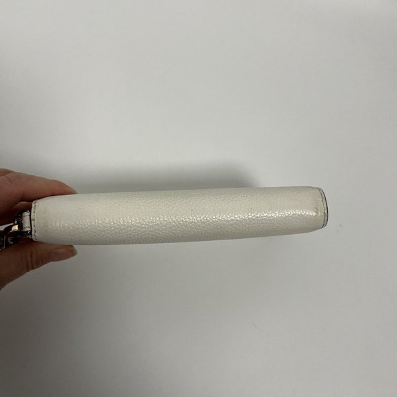 Michael Kors Jet Set Travel Phone Wallet Wristlet Off White Leather Cream - Picture 11 of 11